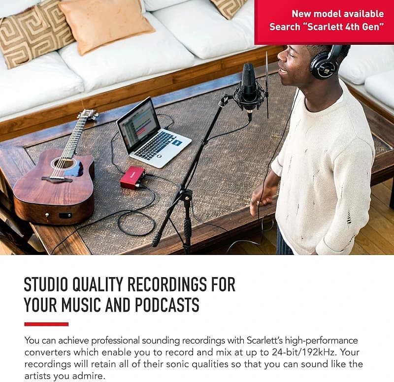 Focusrite Scarlett Solo 3rd Gen USB Audio Interface for Guitarists — image 4