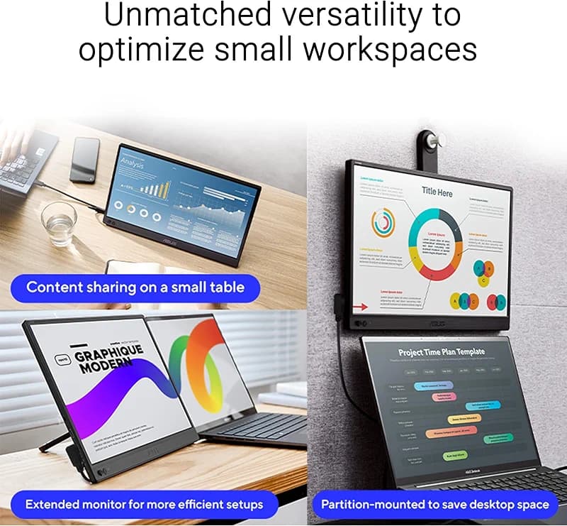 ASUS ZenScreen 16” Portable USB Monitor (MB169CK) - Full HD — image 4