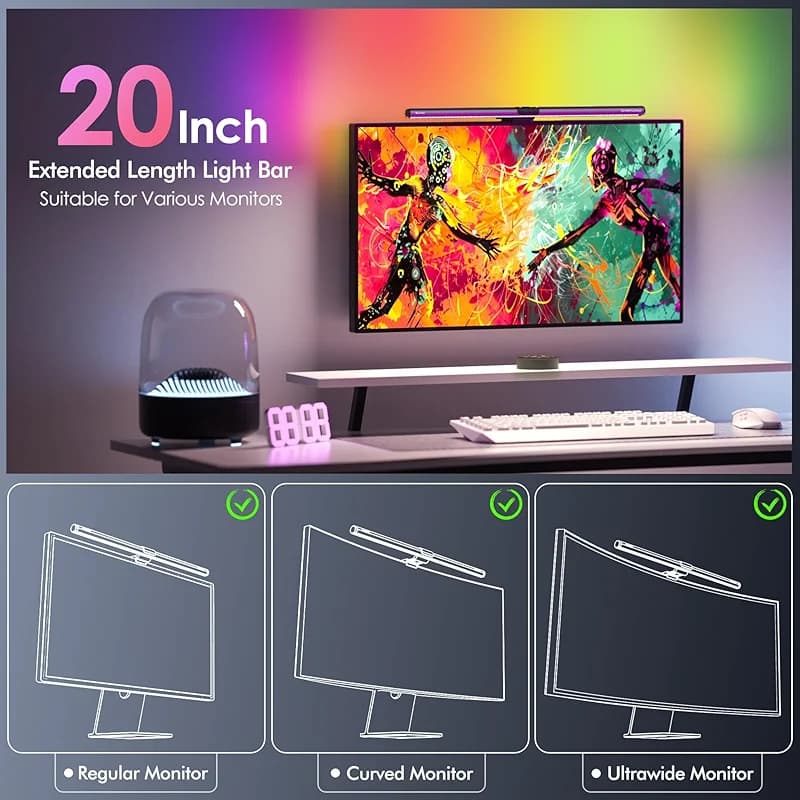 Quntis RGB Pro+ Monitor Light Bar with Remote — image 4