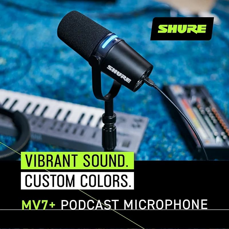 Shure MV7+ Dynamic Microphone – USB-C & XLR Podcast Mic for Streaming — image 6