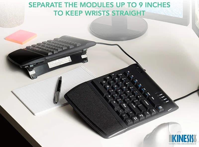 KINESIS Freestyle2 USB-A Ergonomic Keyboard w/ VIP3 Lifters for PC (9" — image 4