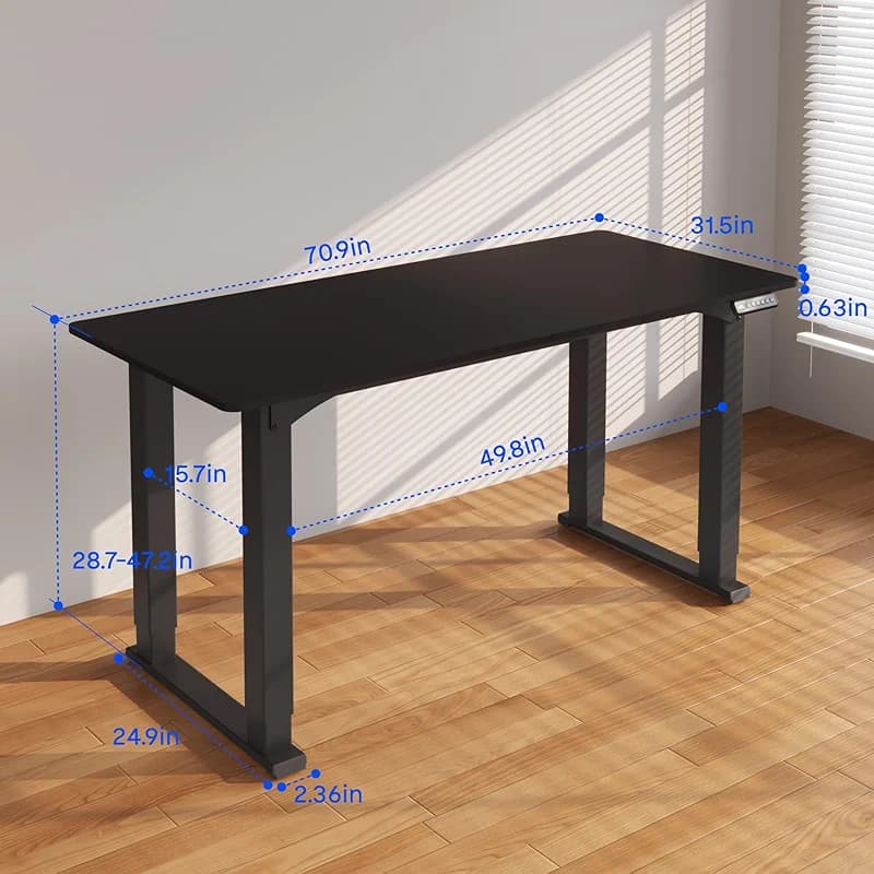 FLEXISPOT 4 Leg Standing Desk 71 x 32 Inch Electric Adjustable Height Sit — image 2