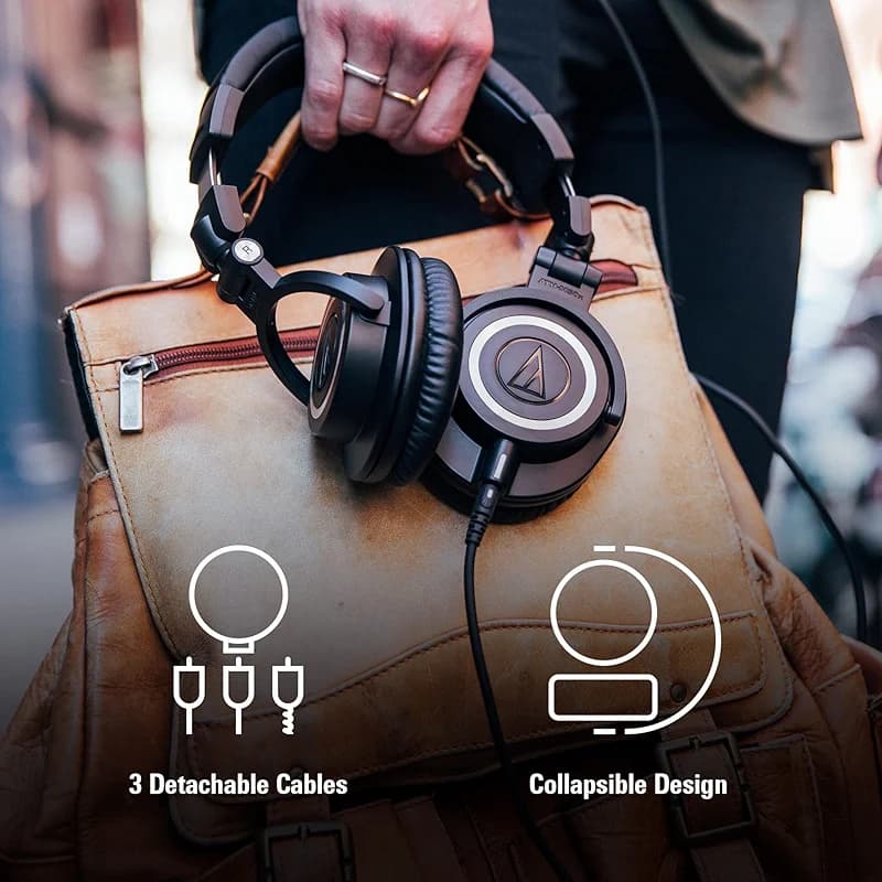 Audio-Technica ATH-M50X Professional Studio Monitor Headphones — image 3
