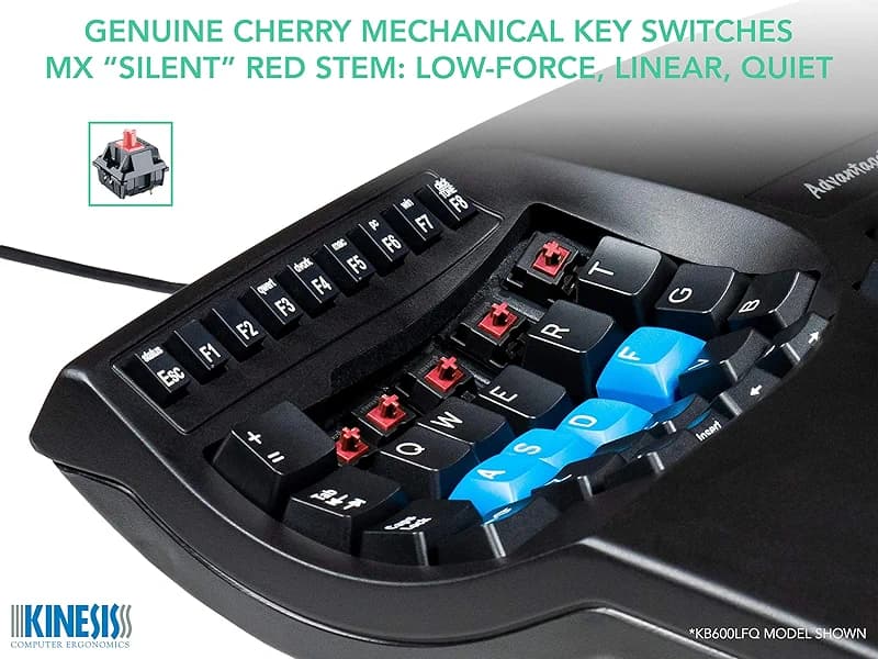 KINESIS Advantage2 Quiet LF Ergonomic USB Keyboard (KB600LFQ) — image 6