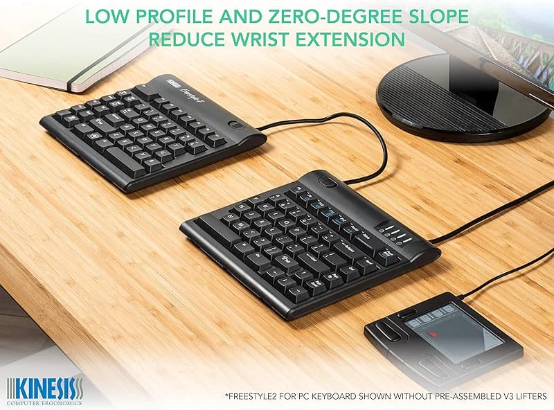 KINESIS Freestyle2 USB-A Ergonomic Keyboard w/ VIP3 Lifters for PC (9" — image 5