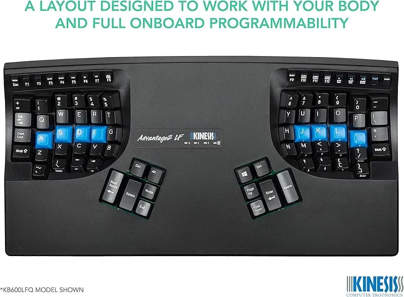 KINESIS Advantage2 Quiet LF Ergonomic USB Keyboard (KB600LFQ) — image 5
